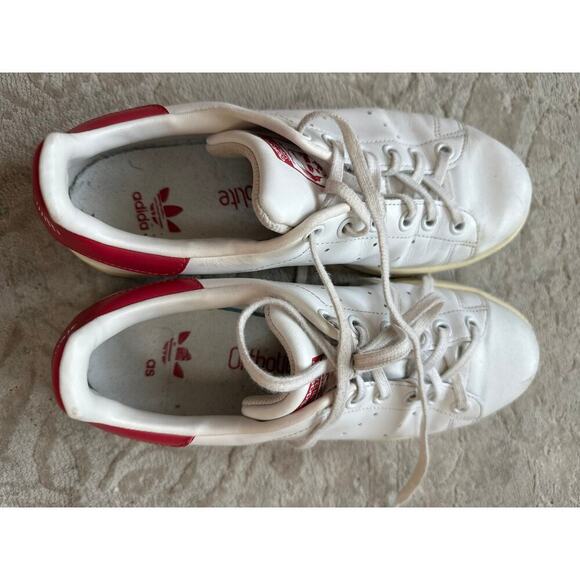 Adidas Stan Smith Sneakers White Pink Women’s 7.5 / Men’s 6 - Picture 5 of 6